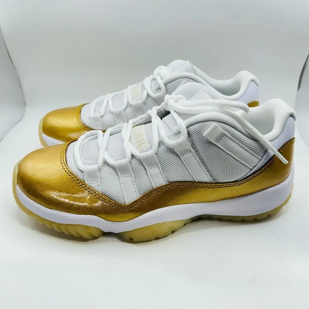 Air Jordan 11 Retro Low Mother's Day Women's Sneakers White Gold Size 6.5